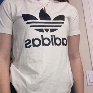 adidas white tee